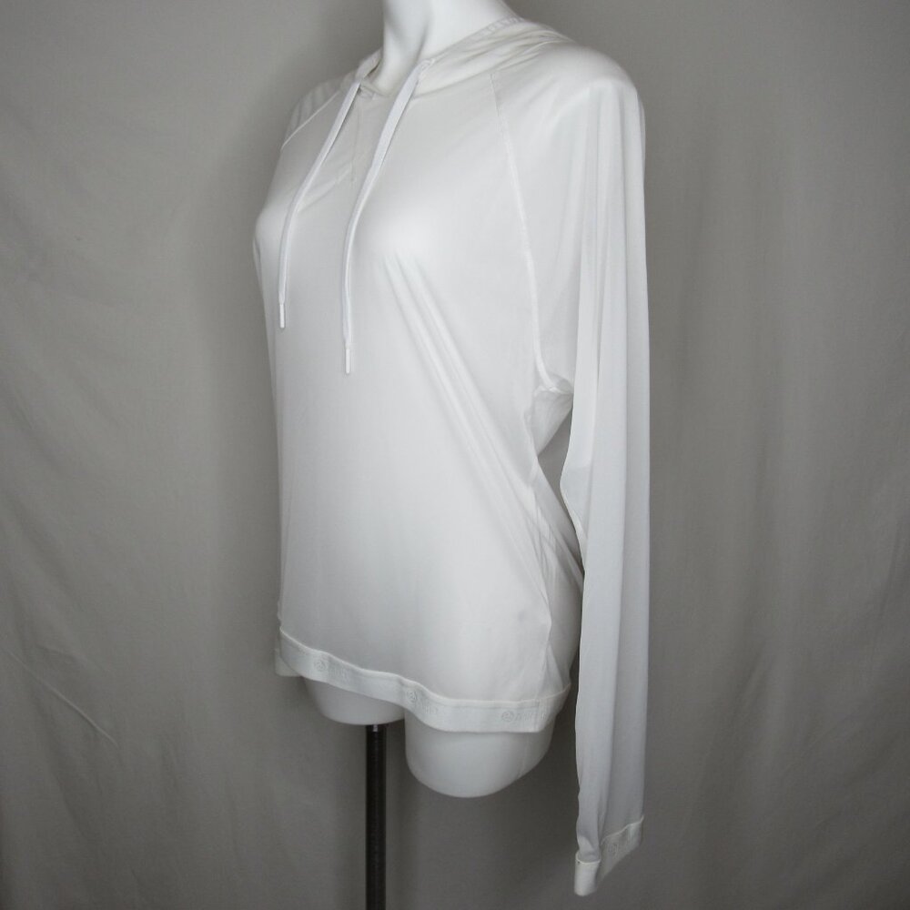 Zella INNOVATE White Sheer Running Hoodie Women's L Large - Picture 2 of 8